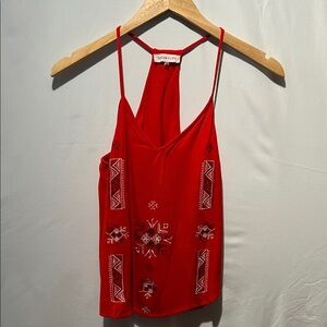 Sugarlips Vibrant Red Patterned Camisole